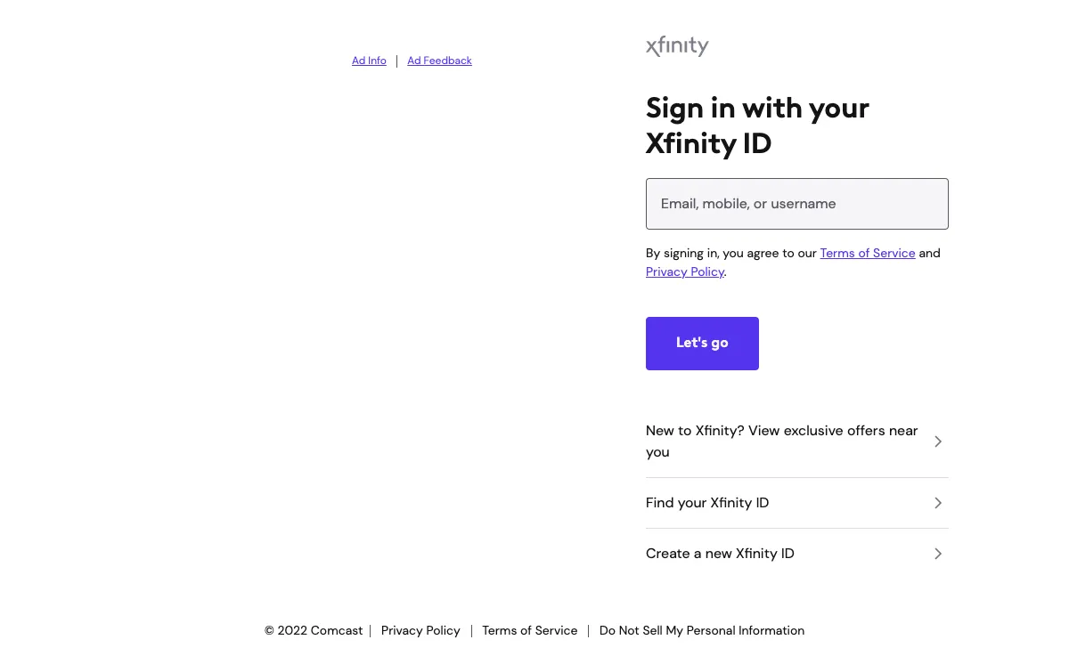 xfinity email Webmail Interface